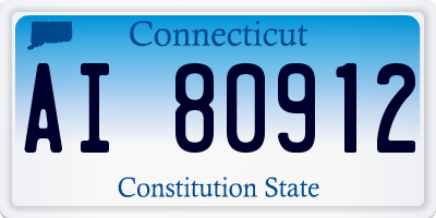CT license plate AI80912