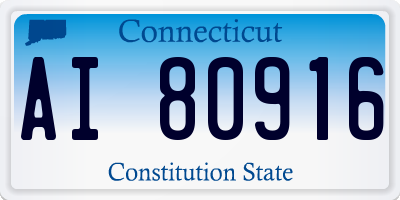 CT license plate AI80916