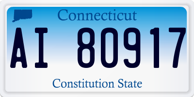 CT license plate AI80917
