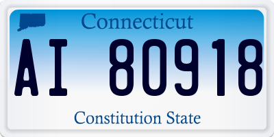 CT license plate AI80918