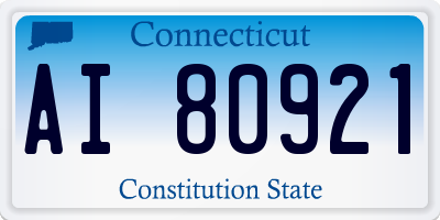 CT license plate AI80921
