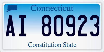 CT license plate AI80923