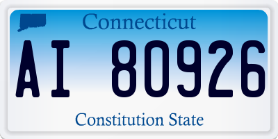 CT license plate AI80926
