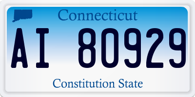 CT license plate AI80929