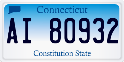 CT license plate AI80932