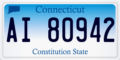 CT license plate AI80942