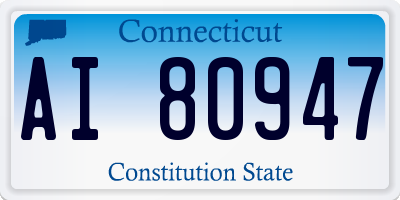 CT license plate AI80947