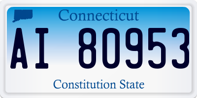 CT license plate AI80953