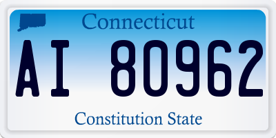 CT license plate AI80962