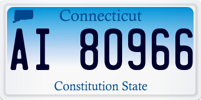 CT license plate AI80966