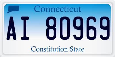 CT license plate AI80969