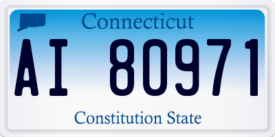 CT license plate AI80971