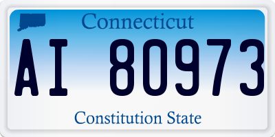 CT license plate AI80973