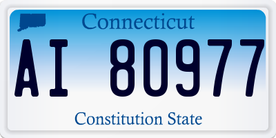 CT license plate AI80977