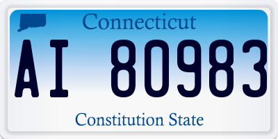 CT license plate AI80983