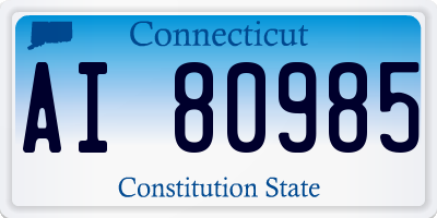 CT license plate AI80985