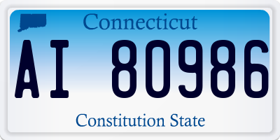 CT license plate AI80986