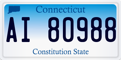 CT license plate AI80988