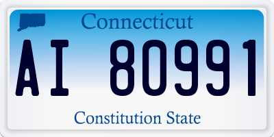 CT license plate AI80991