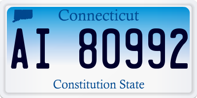 CT license plate AI80992