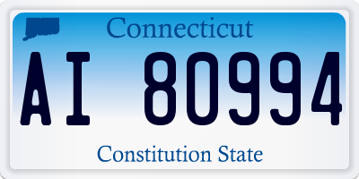 CT license plate AI80994