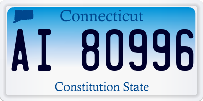 CT license plate AI80996