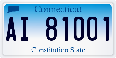 CT license plate AI81001