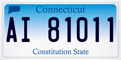 CT license plate AI81011