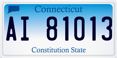 CT license plate AI81013