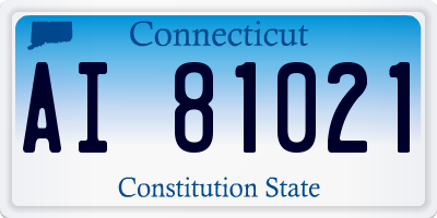 CT license plate AI81021
