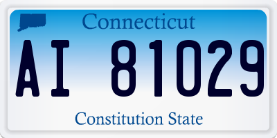 CT license plate AI81029