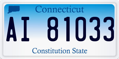 CT license plate AI81033