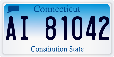 CT license plate AI81042