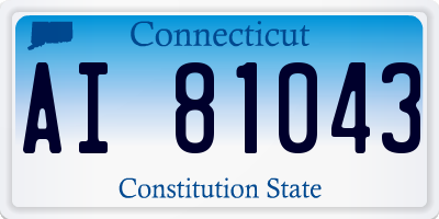 CT license plate AI81043
