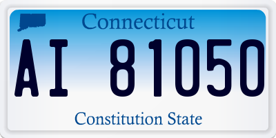 CT license plate AI81050