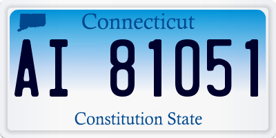 CT license plate AI81051
