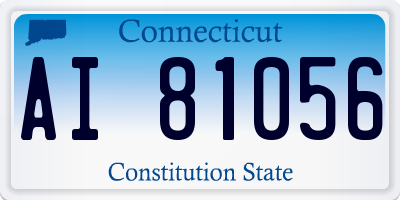 CT license plate AI81056