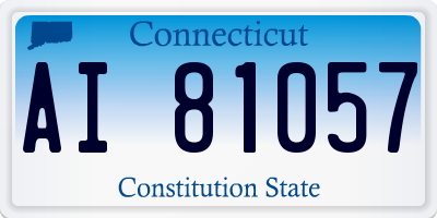 CT license plate AI81057