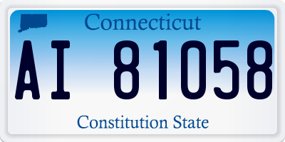 CT license plate AI81058