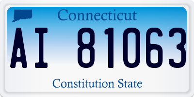 CT license plate AI81063