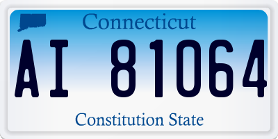 CT license plate AI81064