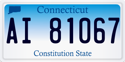 CT license plate AI81067