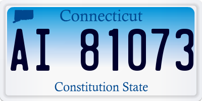 CT license plate AI81073