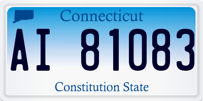 CT license plate AI81083