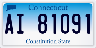 CT license plate AI81091