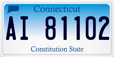 CT license plate AI81102