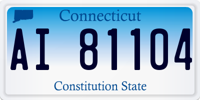 CT license plate AI81104