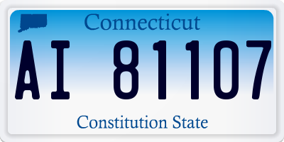 CT license plate AI81107