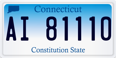 CT license plate AI81110