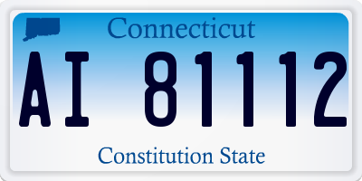 CT license plate AI81112